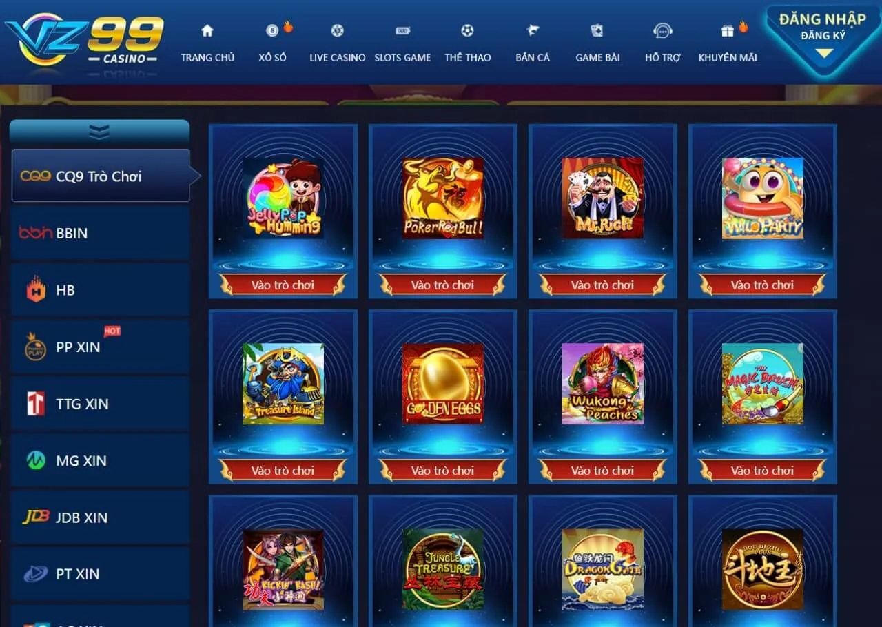 Kho game khổng lồ tại nhà cái vz99